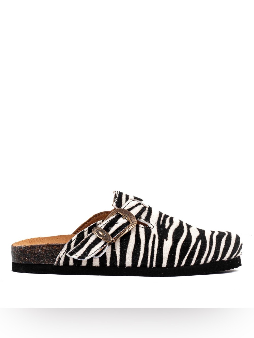 Women's Zebra Buckle Mules - Picture 3 of 3